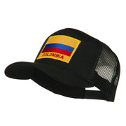 North and South America Flag Letter Patched Mesh Cap