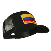 North and South America Flag Letter Patched Mesh Cap