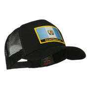 North and South America Flag Letter Patched Mesh Cap