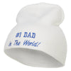 Number 1 Dad In The World Embroidered Short Beanie