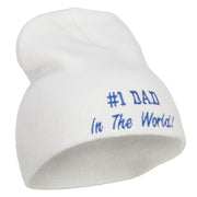 Number 1 Dad In The World Embroidered Short Beanie