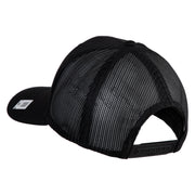 Retired US Marine Corps Embroidered Solid Cotton Twill Mesh Prostyle Cap - Black OSFM