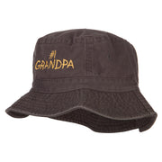 Number 1 Grandpa Embroidered Bucket Hat