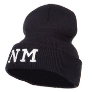 NM New Mexico State Embroidered Long Beanie