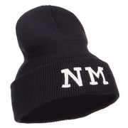 NM New Mexico State Embroidered Long Beanie