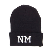 NM New Mexico State Embroidered Long Beanie