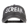 Halloween Scream Embroidered Washed Cap