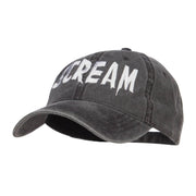 Halloween Scream Embroidered Washed Cap