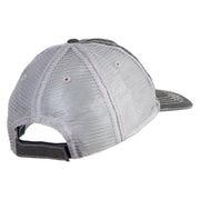 Walleye Fishing Embroidered Cotton Mesh Cap - Black OSFM
