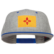 New Mexico Flag Embroidered Wool Blend Two Tone Cap