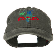 Number 1 Dad with Necktie Embroidered Washed Cap