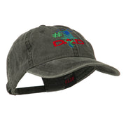 Number 1 Dad with Necktie Embroidered Washed Cap