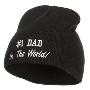 Number 1 Dad In The World Embroidered Short Beanie