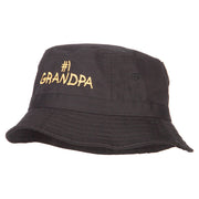 Number 1 Grandpa Embroidered Bucket Hat