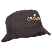 Number 1 Grandpa Embroidered Bucket Hat