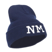 NM New Mexico State Embroidered Long Beanie