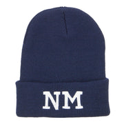 NM New Mexico State Embroidered Long Beanie