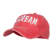 Halloween Scream Embroidered Washed Cap