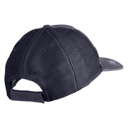 Walleye Fishing Embroidered Cotton Mesh Cap - Navy OSFM