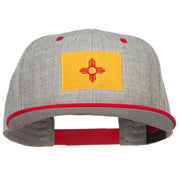 New Mexico Flag Embroidered Wool Blend Two Tone Cap