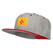 New Mexico Flag Embroidered Wool Blend Two Tone Cap