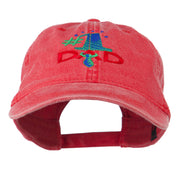 Number 1 Dad with Necktie Embroidered Washed Cap