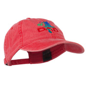 Number 1 Dad with Necktie Embroidered Washed Cap