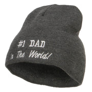 Number 1 Dad In The World Embroidered Short Beanie