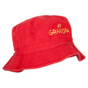 Number 1 Grandpa Embroidered Bucket Hat