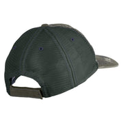 Walleye Fishing Embroidered Cotton Mesh Cap - Green OSFM
