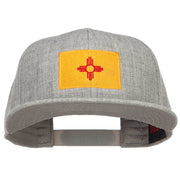 New Mexico Flag Embroidered Wool Blend Two Tone Cap