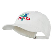 Number 1 Dad with Necktie Embroidered Washed Cap