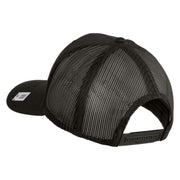 Retired US Marine Corps Embroidered Solid Cotton Twill Mesh Prostyle Cap - Charcoal OSFM