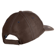 Walleye Fishing Embroidered Cotton Mesh Cap - Brown OSFM
