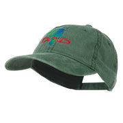 Number 1 Dad with Necktie Embroidered Washed Cap