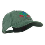 Number 1 Dad with Necktie Embroidered Washed Cap