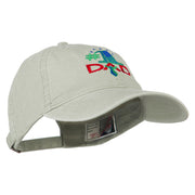 Number 1 Dad with Necktie Embroidered Washed Cap