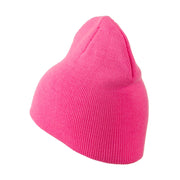 Neon Acrylic Short Beanie