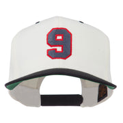 Athletic Number 9 Embroidered Classic Two Tone Cap