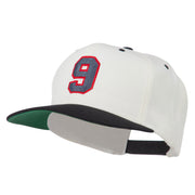 Athletic Number 9 Embroidered Classic Two Tone Cap