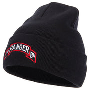 1st Ranger Bn Logo Embroidered 12 Inch Long Knitted Beanie