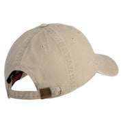 Veteran US Marine Corps Embroidered Washed Cotton Twill Brass Cap - Khaki OSFM