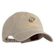 Veteran US Marine Corps Embroidered Washed Cotton Twill Brass Cap - Khaki OSFM