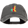 Cameroon Map Flag Embroidered Washed Cap