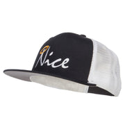 Nice Embroidered Mesh Snapback Cap