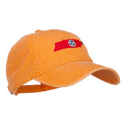 Tennessee State Flag Map Embroidered Washed Cap