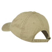 Number 1 Dad Outline Embroidered Washed Cotton Cap