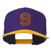 Athletic Number 9 Embroidered Classic Two Tone Cap