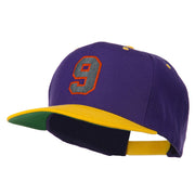 Athletic Number 9 Embroidered Classic Two Tone Cap