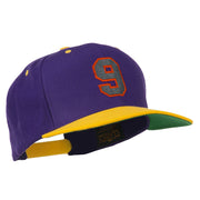 Athletic Number 9 Embroidered Classic Two Tone Cap